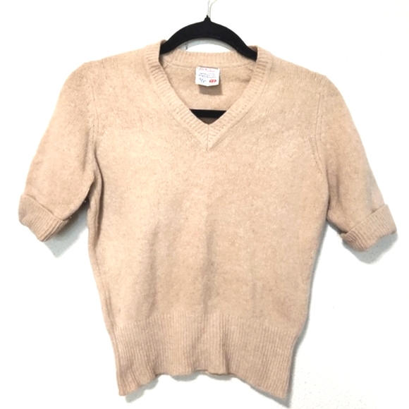 Vintage St Michael Lambswool Angora Short Sleeve Sweater Made in UK Size Small - Picture 9 of 9